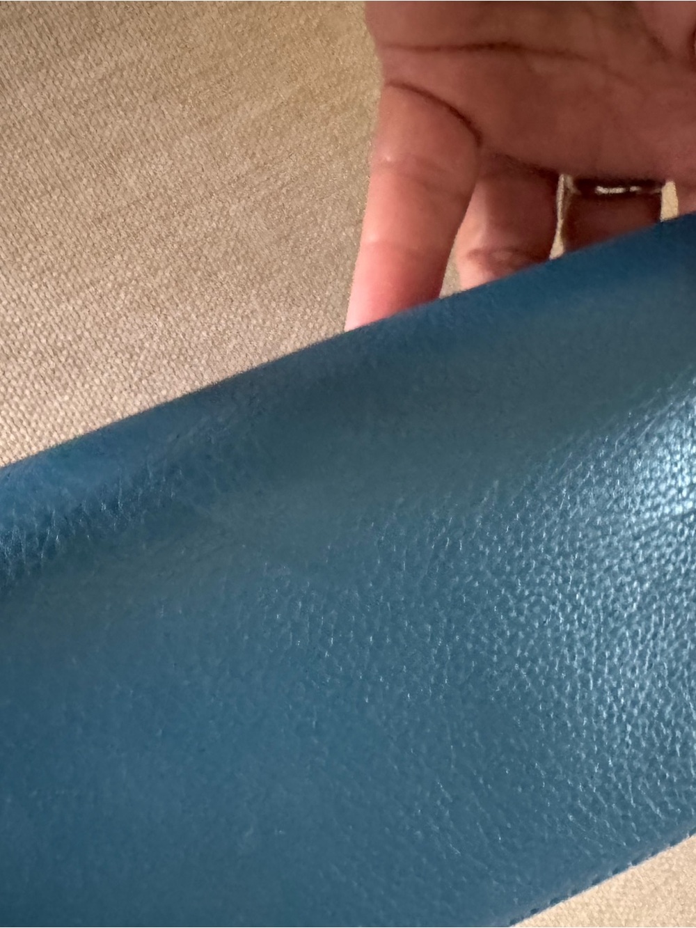 Michael Kors Blue Leather Tote with Matching Wallet - Picture 6 of 16